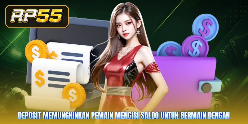 Deposit memungkinkan pemain mengisi saldo untuk bermain dengan