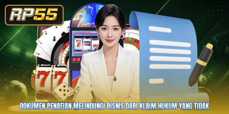 Dokumen penafian melindungi bisnis dari klaim hukum yang tidak