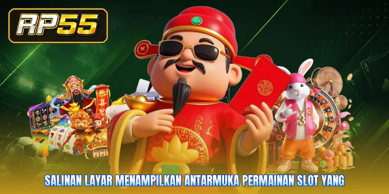 Salinan layar menampilkan antarmuka permainan Slot yang